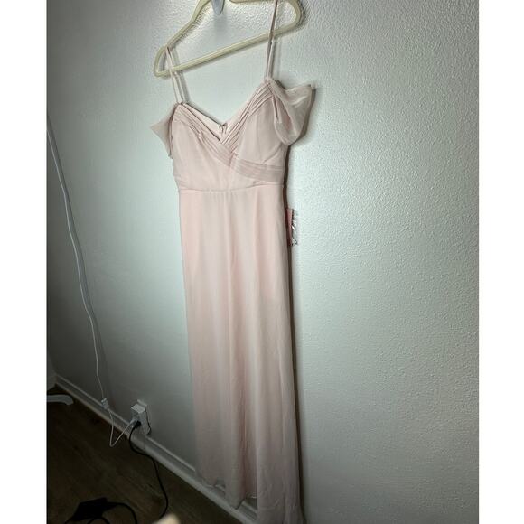 NWT Birdy Grey Pale Blush Spence Chiffon Convertible Maxi Dress M - Picture 5 of 16